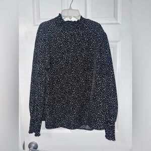 Sanctuary Black and White Polka Dot Blouse